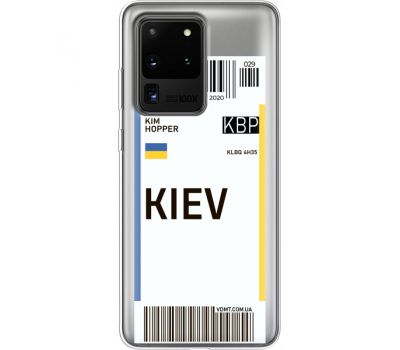 Силіконовий чохол BoxFace Samsung G988 Galaxy S20 Ultra Ticket Kiev (38881-cc88)