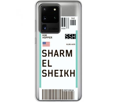 Силіконовий чохол BoxFace Samsung G988 Galaxy S20 Ultra Ticket Sharmel Sheikh (38881-cc90)