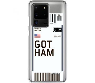 Силіконовий чохол BoxFace Samsung G988 Galaxy S20 Ultra Ticket Gotham (38881-cc92)