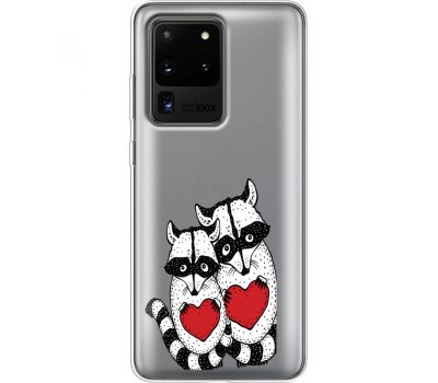 Силіконовий чохол BoxFace Samsung G988 Galaxy S20 Ultra Raccoons in love (38881-cc29)