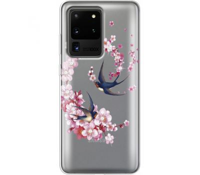 Силіконовий чохол BoxFace Samsung G988 Galaxy S20 Ultra Swallows and Bloom (938881-rs4)