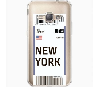 Силіконовий чохол BoxFace Samsung J120H Galaxy J1 2016 Ticket New York (35052-cc84)
