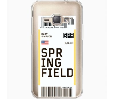 Силіконовий чохол BoxFace Samsung J120H Galaxy J1 2016 Ticket Springfield (35052-cc93)