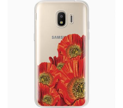 Силіконовий чохол BoxFace Samsung J250 Galaxy J2 (2018) Red Poppies (35055-cc44)