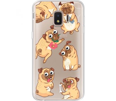 Силіконовий чохол BoxFace Samsung J260 Galaxy J2 Core с 3D-глазками Pug (35464-cc77)