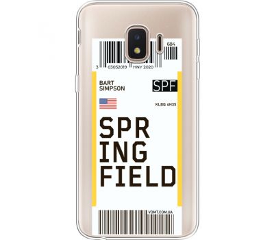 Силіконовий чохол BoxFace Samsung J260 Galaxy J2 Core Ticket Springfield (35464-cc93)