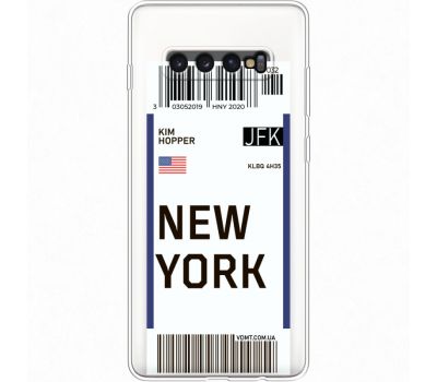 Силіконовий чохол BoxFace Samsung G975 Galaxy S10 Plus Ticket New York (35881-cc84)