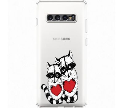 Силіконовий чохол BoxFace Samsung G975 Galaxy S10 Plus Raccoons in love (35881-cc29)