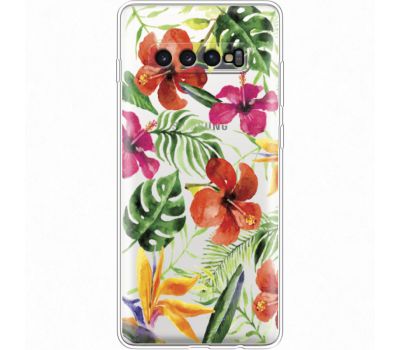Силіконовий чохол BoxFace Samsung G975 Galaxy S10 Plus Tropical Flowers (35881-cc43)