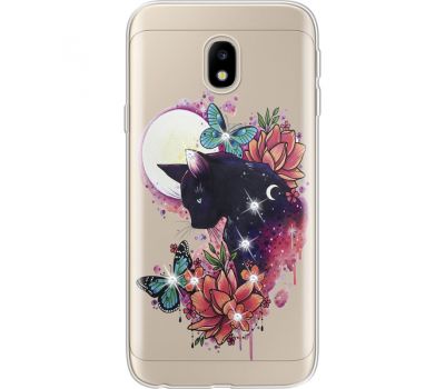 Силіконовий чохол BoxFace Samsung J330 Galaxy J3 2017 Cat in Flowers (935057-rs10)