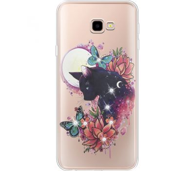 Силіконовий чохол BoxFace Samsung J415 Galaxy J4 Plus 2018 Cat in Flowers (935457-rs10)