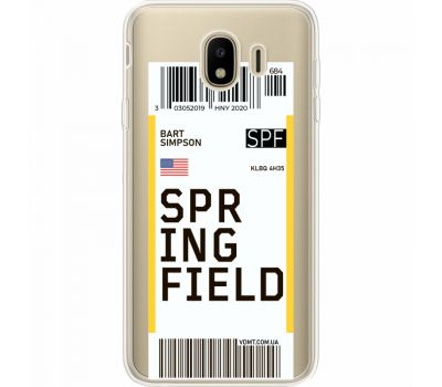 Силіконовий чохол BoxFace Samsung J400 Galaxy J4 2018 Ticket Springfield (35018-cc93)