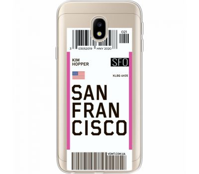 Силіконовий чохол BoxFace Samsung J330 Galaxy J3 2017 Ticket  San Francisco (35057-cc79)