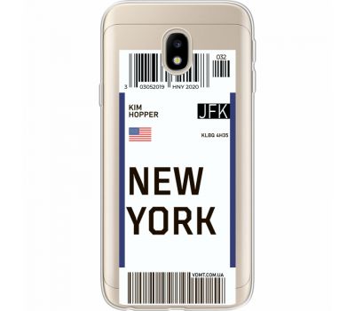 Силіконовий чохол BoxFace Samsung J330 Galaxy J3 2017 Ticket New York (35057-cc84)