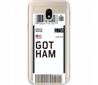 Силіконовий чохол BoxFace Samsung J330 Galaxy J3 2017 Ticket Gotham (35057-cc92)