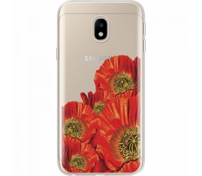 Силіконовий чохол BoxFace Samsung J330 Galaxy J3 2017 Red Poppies (35057-cc44)