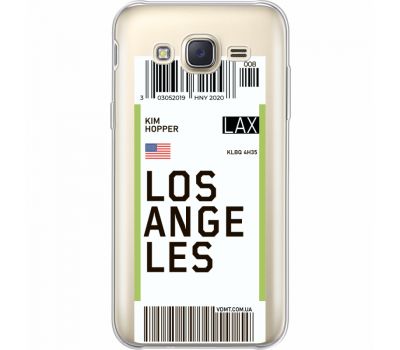 Силіконовий чохол BoxFace Samsung J500H Galaxy J5 Ticket Los Angeles (35058-cc85)