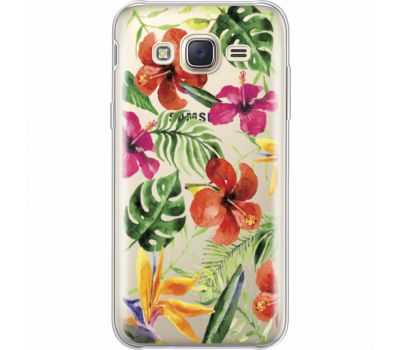 Силіконовий чохол BoxFace Samsung J500H Galaxy J5 Tropical Flowers (35058-cc43)