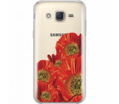 Силіконовий чохол BoxFace Samsung J500H Galaxy J5 Red Poppies (35058-cc44)