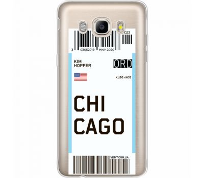 Силіконовий чохол BoxFace Samsung J510 Galaxy J5 2016 Ticket Chicago (35059-cc82)