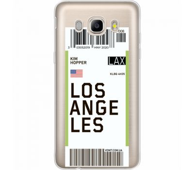 Силіконовий чохол BoxFace Samsung J510 Galaxy J5 2016 Ticket Los Angeles (35059-cc85)