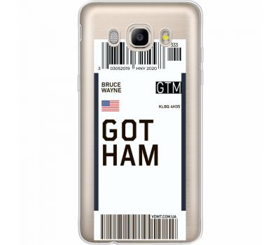 Силіконовий чохол BoxFace Samsung J510 Galaxy J5 2016 Ticket Gotham (35059-cc92)