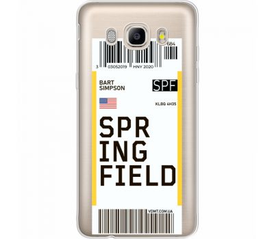 Силіконовий чохол BoxFace Samsung J510 Galaxy J5 2016 Ticket Springfield (35059-cc93)