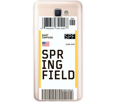 Силіконовий чохол BoxFace Samsung J5 Prime G570F Ticket Springfield (35888-cc93)