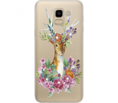 Силіконовий чохол BoxFace Samsung J600 Galaxy J6 2018 Deer with flowers (934979-rs5)