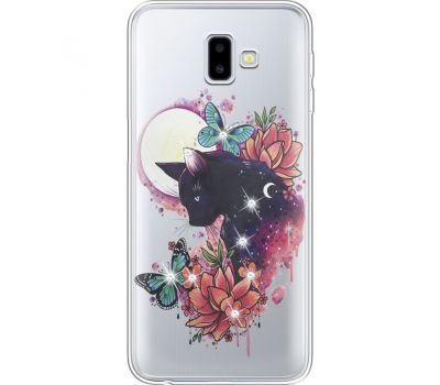 Силіконовий чохол BoxFace Samsung J610 Galaxy J6 Plus 2018 Cat in Flowers (935459-rs10)