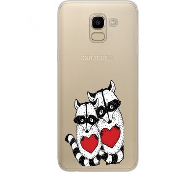 Силіконовий чохол BoxFace Samsung J600 Galaxy J6 2018 Raccoons in love (34979-cc29)