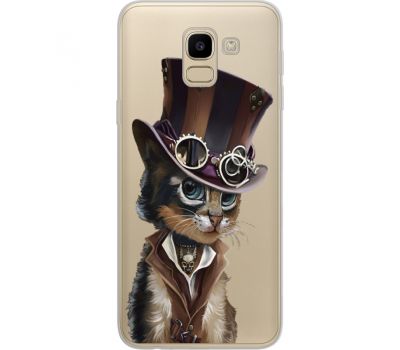 Силіконовий чохол BoxFace Samsung J600 Galaxy J6 2018 Steampunk Cat (34979-cc39)