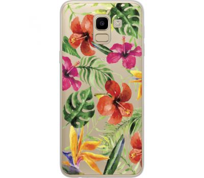 Силіконовий чохол BoxFace Samsung J600 Galaxy J6 2018 Tropical Flowers (34979-cc43)