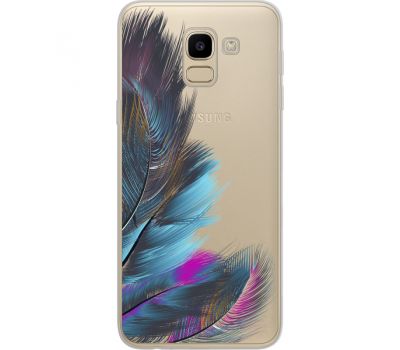 Силіконовий чохол BoxFace Samsung J600 Galaxy J6 2018 Feathers (34979-cc48)
