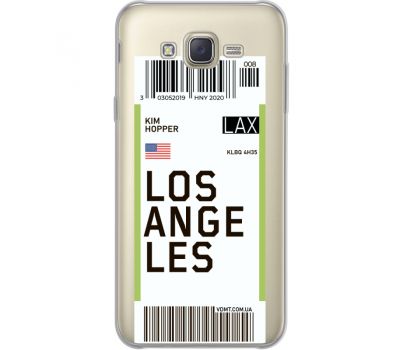 Силіконовий чохол BoxFace Samsung J700H Galaxy J7 Ticket Los Angeles (34980-cc85)