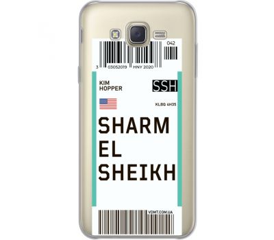 Силіконовий чохол BoxFace Samsung J700H Galaxy J7 Ticket Sharmel Sheikh (34980-cc90)