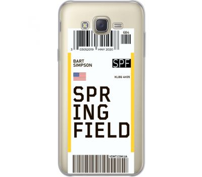 Силіконовий чохол BoxFace Samsung J700H Galaxy J7 Ticket Springfield (34980-cc93)
