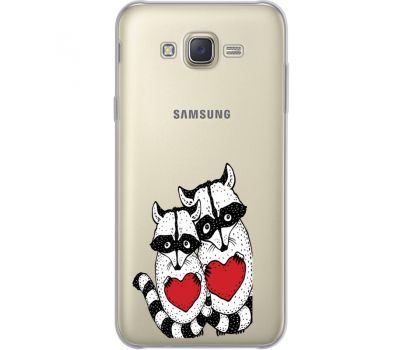 Силіконовий чохол BoxFace Samsung J700H Galaxy J7 Raccoons in love (34980-cc29)
