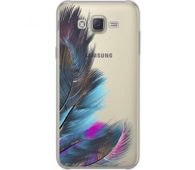Силіконовий чохол BoxFace Samsung J700H Galaxy J7 Feathers (34980-cc48)