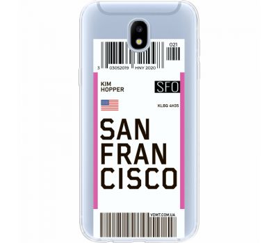 Силіконовий чохол BoxFace Samsung J530 Galaxy J5 2017 Ticket  San Francisco (35019-cc79)