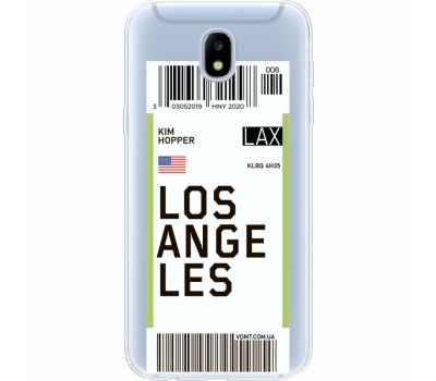 Силіконовий чохол BoxFace Samsung J530 Galaxy J5 2017 Ticket Los Angeles (35019-cc85)