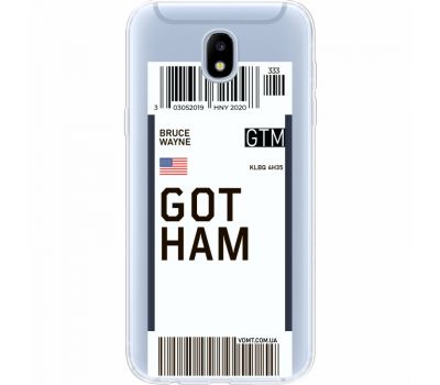 Силіконовий чохол BoxFace Samsung J530 Galaxy J5 2017 Ticket Gotham (35019-cc92)