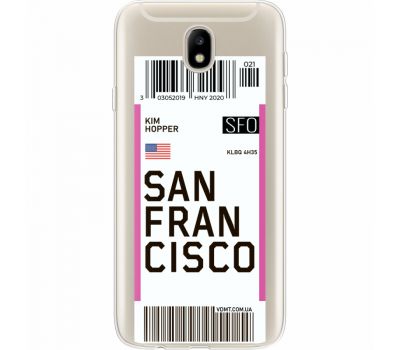 Силіконовий чохол BoxFace Samsung J730 Galaxy J7 2017 Ticket  San Francisco (35020-cc79)