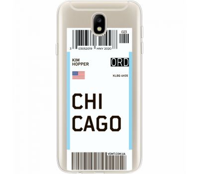 Силіконовий чохол BoxFace Samsung J730 Galaxy J7 2017 Ticket Chicago (35020-cc82)