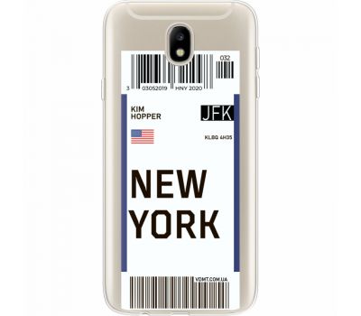 Силіконовий чохол BoxFace Samsung J730 Galaxy J7 2017 Ticket New York (35020-cc84)