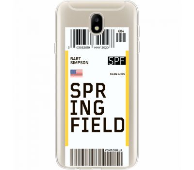 Силіконовий чохол BoxFace Samsung J730 Galaxy J7 2017 Ticket Springfield (35020-cc93)
