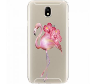 Силіконовий чохол BoxFace Samsung J730 Galaxy J7 2017 Floral Flamingo (35020-cc12)