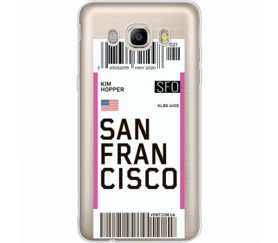 Силіконовий чохол BoxFace Samsung J710 Galaxy J7 2016 Ticket  San Francisco (35060-cc79)