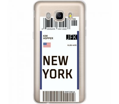 Силіконовий чохол BoxFace Samsung J710 Galaxy J7 2016 Ticket New York (35060-cc84)