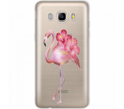 Силіконовий чохол BoxFace Samsung J710 Galaxy J7 2016 Floral Flamingo (35060-cc12)